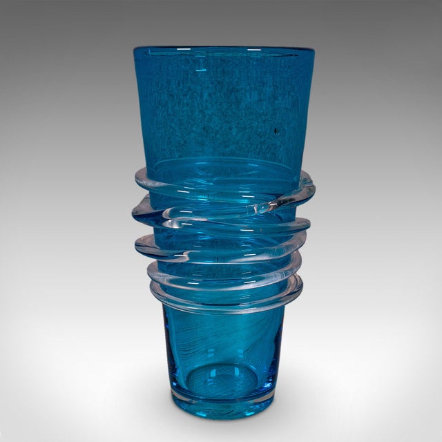 Italian Vintage Murano Display Vase, Italian, Art Glass, Flower Sleeve, Decorative Pot For Sale - Image 3 of 10