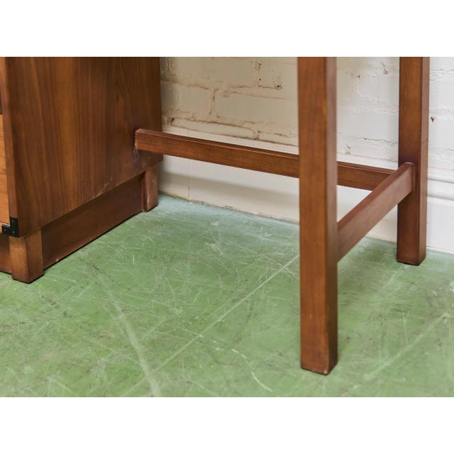 Burnt Umber Vintage Drexel Mid Century Modern 'Modulus' Desk For Sale - Image 8 of 12