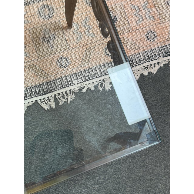 Mid 20th Century Vintage Burnished Metal Side Table For Sale - Image 5 of 12