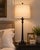Restoration Hardware Late 20th Century Restoration Hardware Architectural Candlestick Table Lamps With Belgian Linen Drum Shades - a Pair For Sale - Image 4 of 4