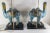 Blue Early 20th Century Pair of Chinese Chinoiserie Cloisonne Camel Table Lamps For Sale - Image 8 of 12