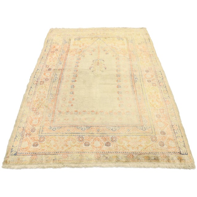 French Provincial Vintage Turkish Sivas Prayer Rug - 03'00 x 04'05 For Sale - Image 3 of 9