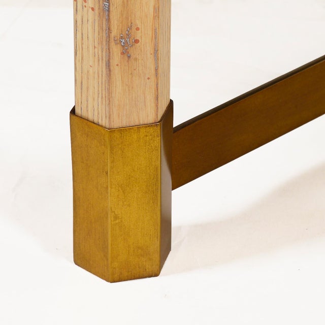 Modern Round Coffee Table in Oatmeal Finish For Sale - Image 4 of 4