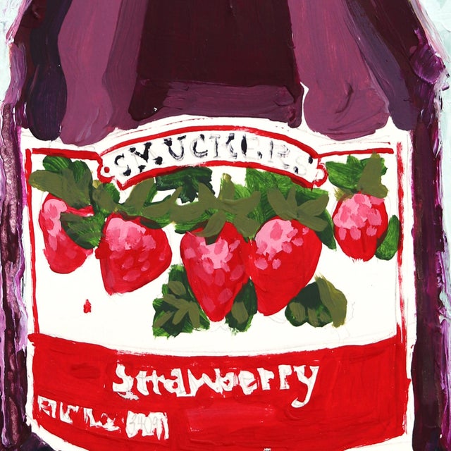 Jelly Time - Food Condiment Still Life Color Drenched Mixed Media Original Artwork by Kellie Newsome For Sale - Image 4 of 7