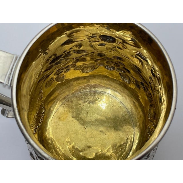 Rare 18th Century Georgian Sterling Silver Tankard, Newcastle Dated 1774 by Silversmith John Langlands For Sale - Image 13 of 14