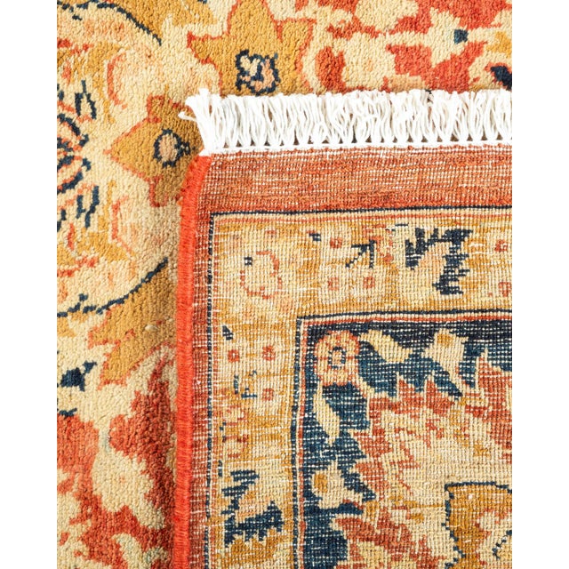 2000 - 2009 Mogul, One-of-a-Kind Hand-Knotted Area Rug - Orange, 6' 0" x 9' 1" For Sale - Image 5 of 8
