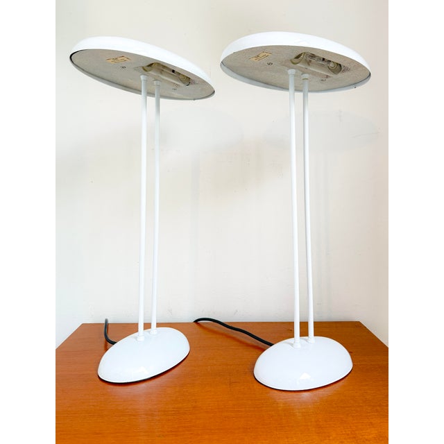 Vintage White Oval Table Lamps from Brilliant Leuchten, 1970s, Set of 2 For Sale - Image 6 of 15