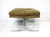 Ludwig Mies van der Rohe Barcelona Styled Leather Chrome Ottoman Stool For Sale - Image 4 of 10