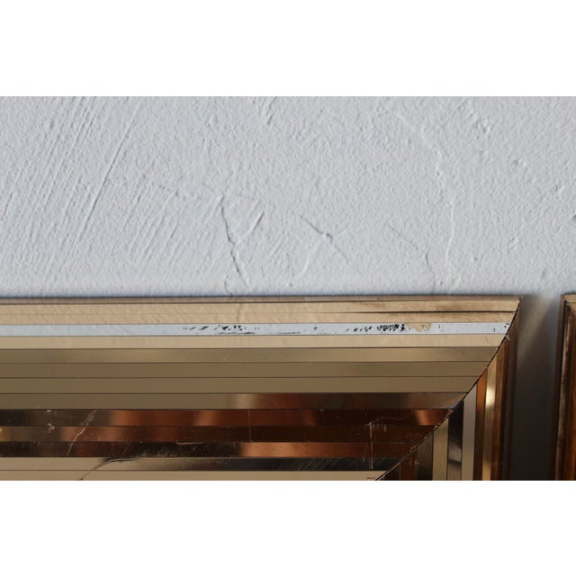 1970s Original Windsor Art of California Disco Ball Gold Square Mirror Vintage- A Pair For Sale - Image 5 of 16