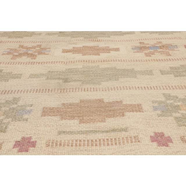 Mid 20th Century Vintage Swedish Rollakan Rug, 04'06 X 06'07 For Sale - Image 5 of 11