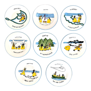 Set/8 Nantucket Plates Made in Italy