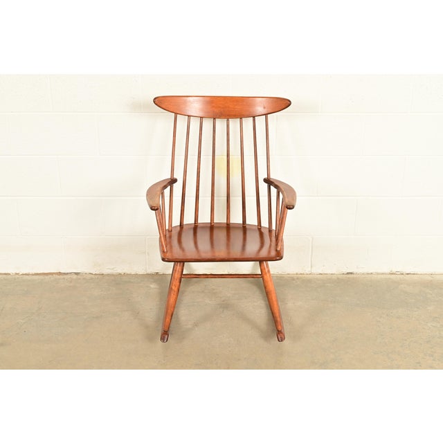 Conant Ball Russel Wright for Conant Ball Solid Birch Rocking Chair | 1950s For Sale - Image 4 of 13