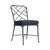 Brown Jordan Calcutta Side Chair, Textured Pewter frame with Fusion Neptune fabric For Sale - Image 12 of 12