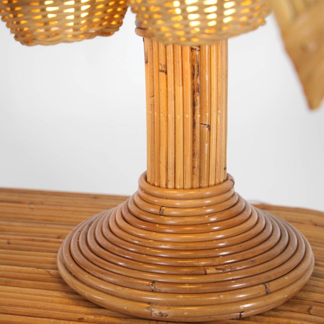 Rattan Coconut Tree Lamp For Sale - Image 9 of 18