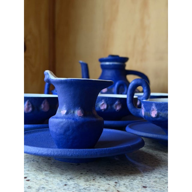 Sculptural Ceramic Coffee Set by HOY, 1980s, Set of 12 For Sale - Image 15 of 18