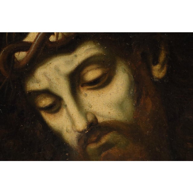 Andrea Solario follower of Ecce Homo Solario, Portrait Composition, 1600, Oil on Canvas For Sale - Image 3 of 16