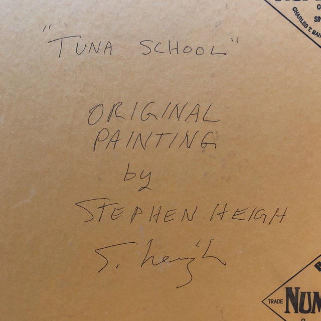 Original Stephen Heigh Painting “Tuna School” Fish For Sale In Philadelphia - Image 6 of 7