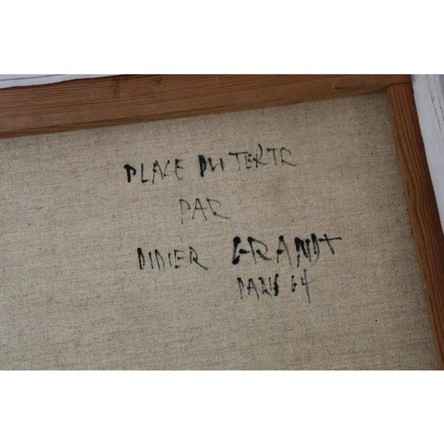 1960s Mid Century Abstract Painting of Paris Street Scene For Sale - Image 5 of 6