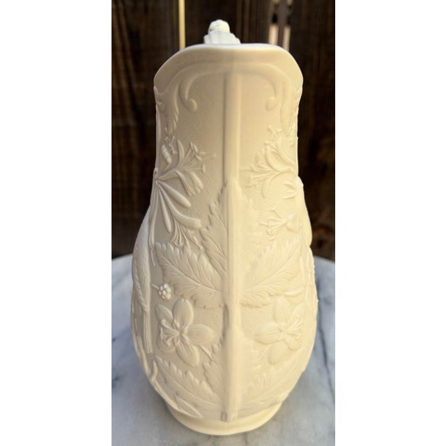 1980s Vintage Portmeirion Parian Ware "Nightingale" Large Pitcher (England, C. 1980s) For Sale - Image 5 of 7
