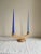 Rare sculptural modernist candelabra (one available). A beautifully simple and balanced design comprising a domed base, an...