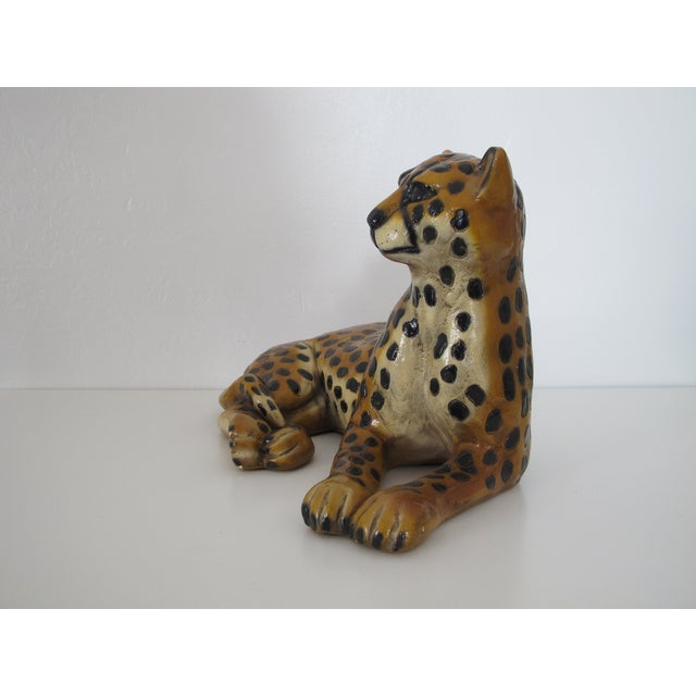 Ceramic Jaguar Statue Chairish