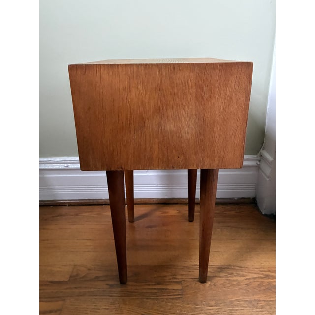 1960s Niels Clausen Nc Møbler Attributed Danish Oak Nightstand Bedside Table For Sale - Image 4 of 9