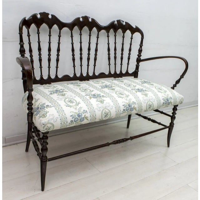 1950s Mid-Century Chiavari Sofa and Chairs Set by Descalzi Gaetano for Desclazi, 1950s, Set of 3 For Sale - Image 5 of 18