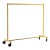 Vintage Industrial Pipe Rolling Garment Rack in Yellow For Sale