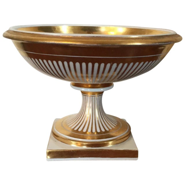 1810Vienna Porcelain Empire Tazza Bowl in White & Gold For Sale - Image 11 of 11