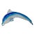 Blue Murano Glass Dolphin by Beltrami For Sale