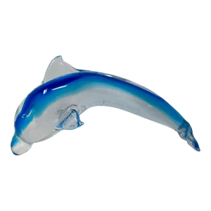 Blue Murano Glass Dolphin by Beltrami