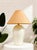 Vintage White Sculptural Table Lamp With Brown Shade For Sale In Los Angeles - Image 6 of 7