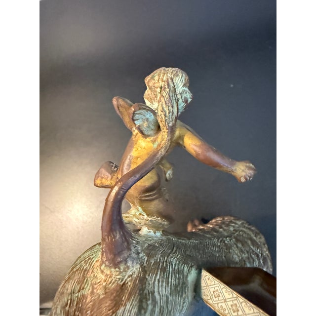 Late 19th Century American Bison Bronze Ink Well For Sale - Image 6 of 11