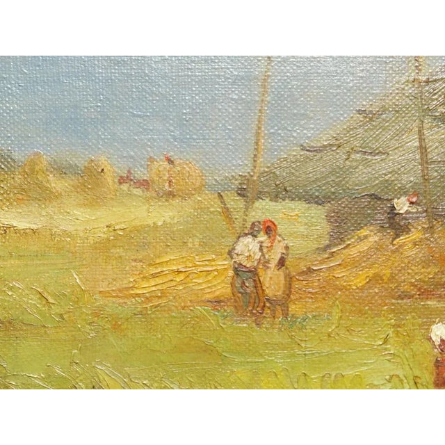 Saldavs Olgerts, Threshing, 1940, Oil on Canvas For Sale - Image 9 of 12