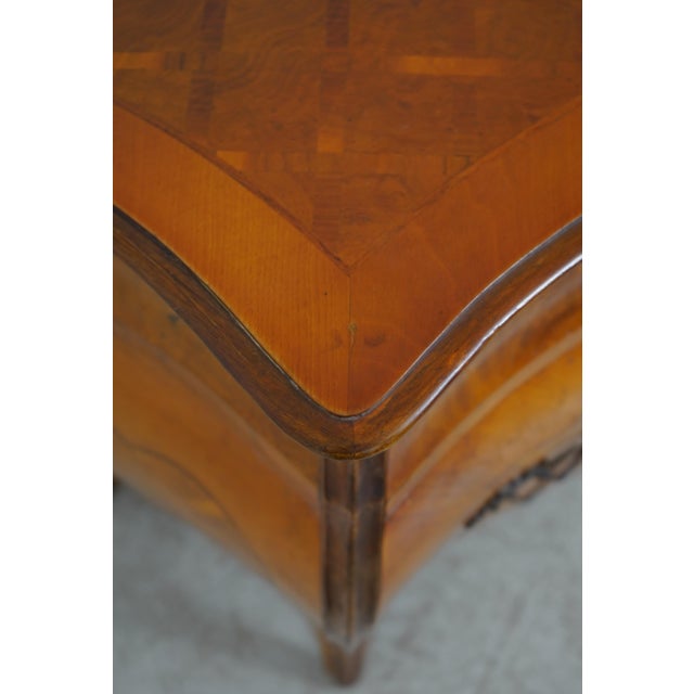 Italian Marquetry Inlaid Bombe Commode Chest For Sale - Image 12 of 18