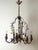 Italian Gilt Iron Five-Light Chandelier with Porcelain Flowers, 1930 For Sale - Image 14 of 18