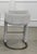 Indigo Upholstered Counter Chair in White With Brass Base For Sale In Los Angeles - Image 6 of 9