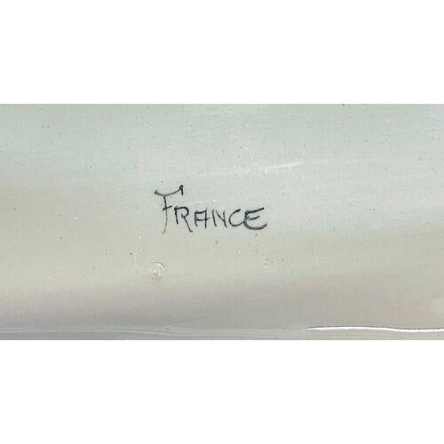 French Country Vintage French Floral Ceramic Lavabo For Sale - Image 3 of 8