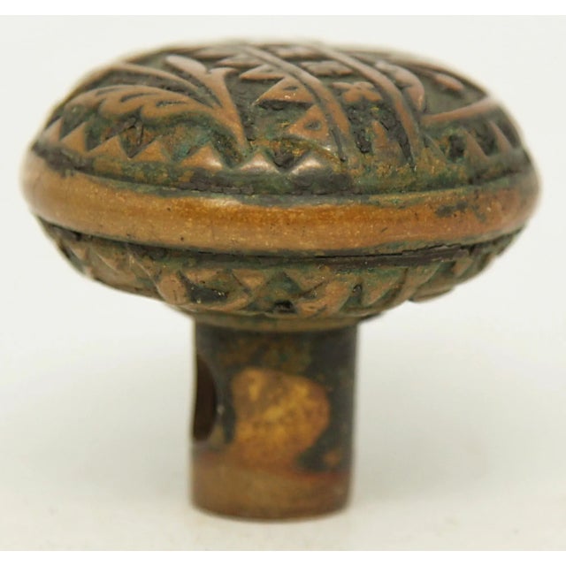 Antique 1880s Britten Graham & Mathess Bronze Door Knob For Sale - Image 4 of 5