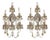 English Cut Glass Tier Style 6-Arm Sconces - A Pair For Sale