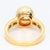Contemporary 18k Yellow Gold Ring With a Yellow Pearl & Channel Set Diamond Accents - 6.25 For Sale - Image 3 of 6