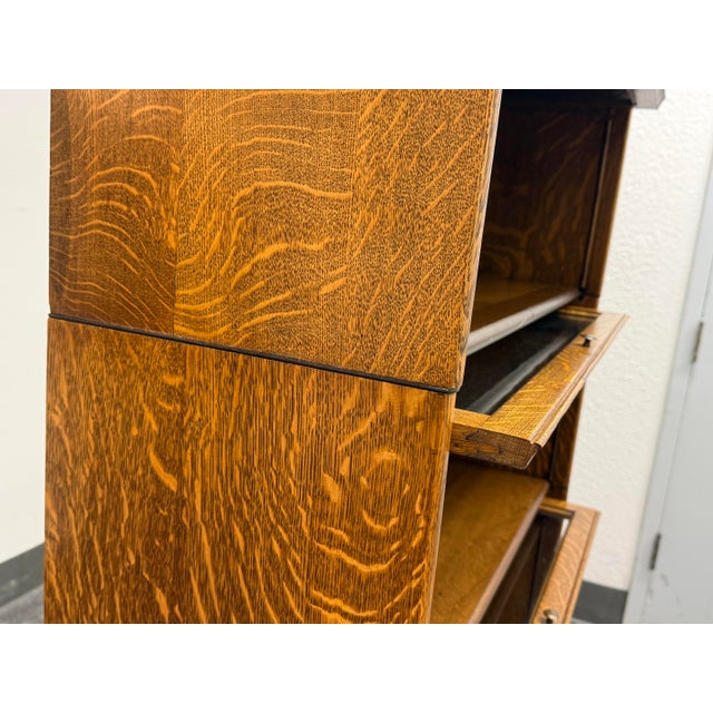 Oak Barrister Bookcase, Vintage For Sale - Image 12 of 13