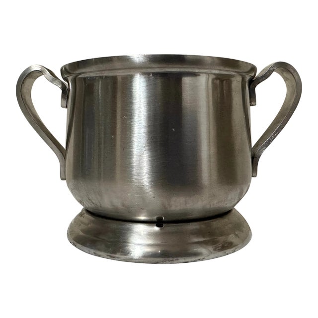 Vintage 1900s Stainless Steel Sugar Dish For Sale