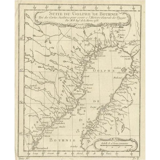 Mid 18th Century Antique Map of the Gulf of Bothnia, 1759 For Sale - Image 5 of 5