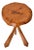 Mesquite Slab Top Side Table With Tripod Walnut Base by Michael Maximo For Sale