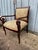 Late 20th Century Directoire Style Mahogany Stained Faux Leopard Printed Fauteuil Open Armchair For Sale - Image 10 of 10