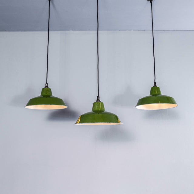 Classic Green Hanging Lamp from Revo, 1940s For Sale - Image 10 of 10