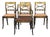 Set of Four English Regency Black Lacquer Dining Chairs With Gilt Decoration For Sale
