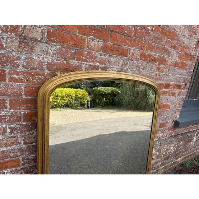 W: 117cm (46.1")h: 126cm (49.6")d: 6cm (2.4") a superb large antique english 19th century carved wood & gesso arched top...