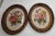 Pair of vintage needlepoint works in gilt oval frames ready to hang!. These beautiful pieces were acquired from an estate...